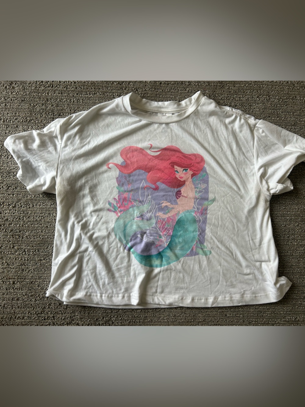 Disney the little mermaid Ariel sparkly crop top